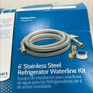 Smart choice 6’ stainless steel refrigerator waterline kit